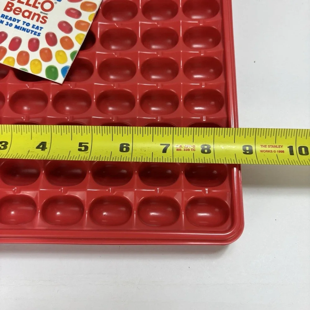 Lot of 3 Jello-O Jiggler Jelly Bean Tray Red Jello Beans 82 Mold 12.5 x 8